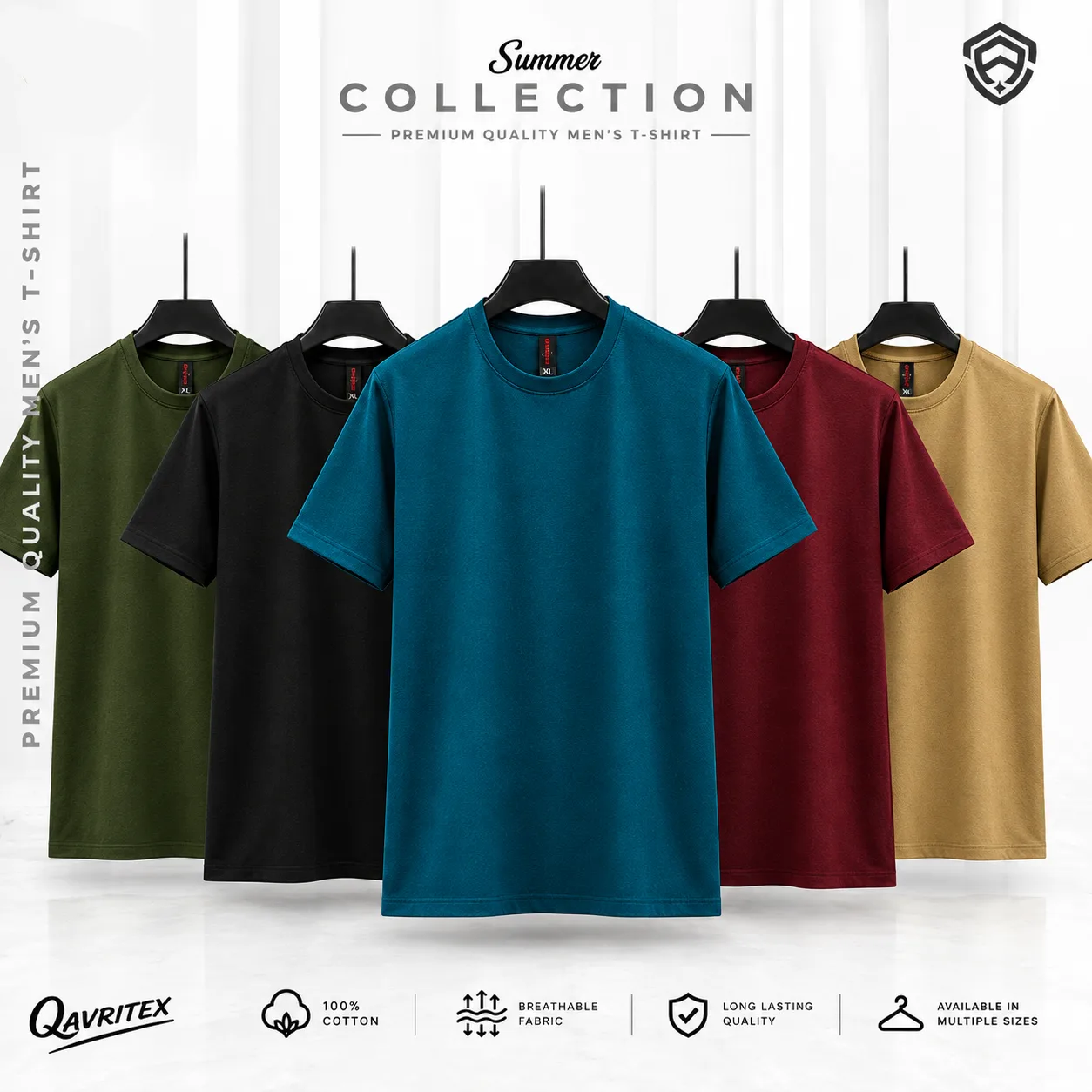 Premium Basic T-Shirt - 5 Color Combo