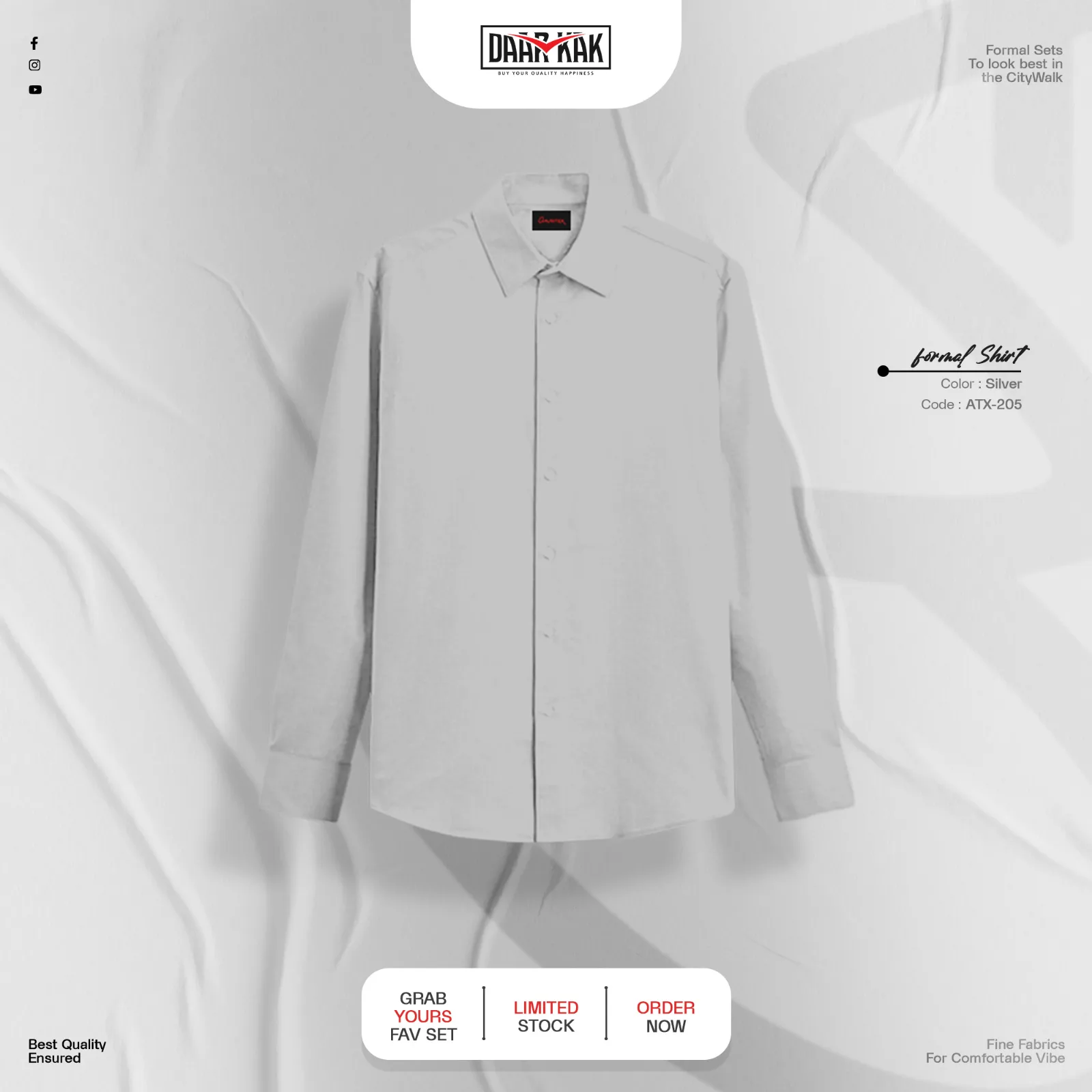 Formal Shirt Ash Color