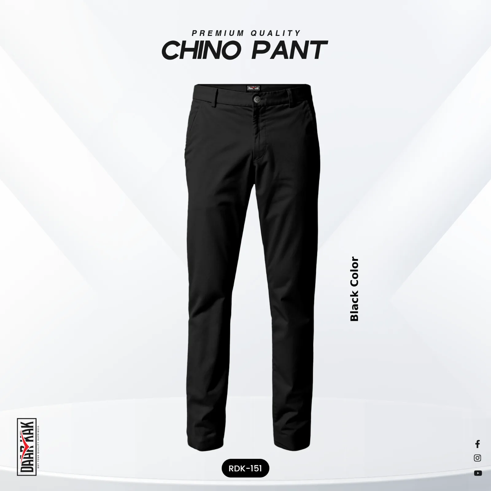 Stylish Chino Pant - Black Color