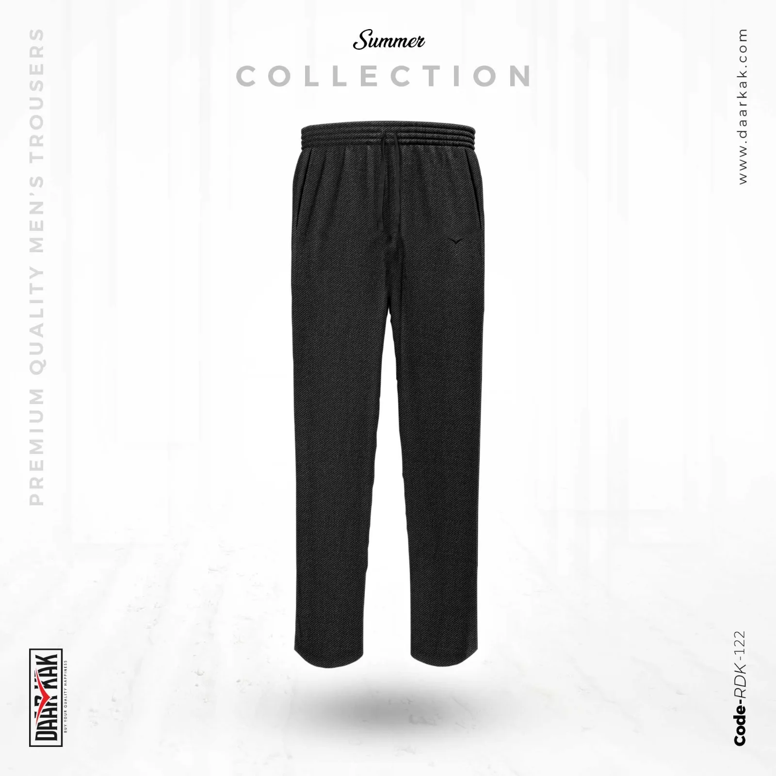 Premium Cotton Trouser Ash Black Color
