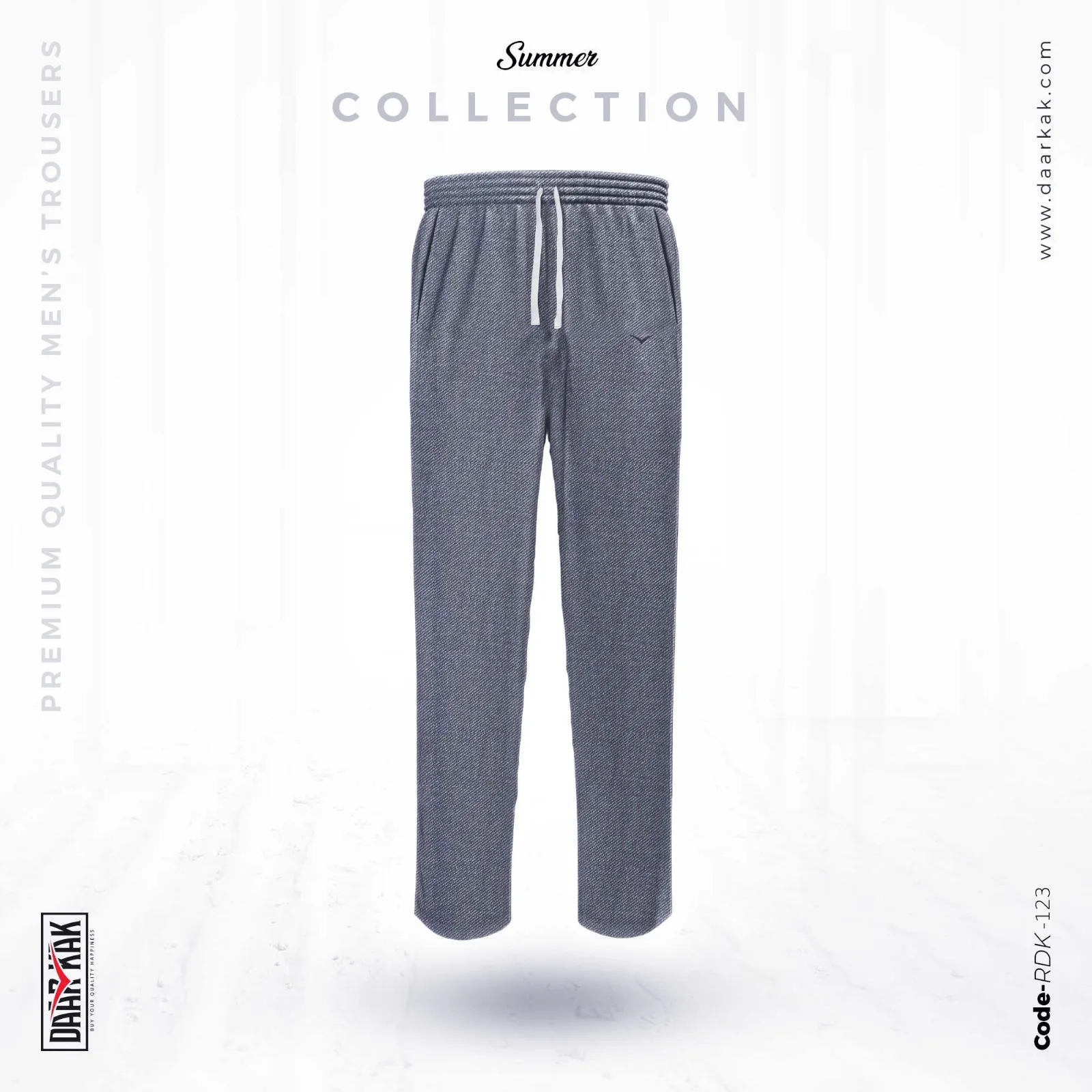 Premium Cotton Trouser Ash Blue Color