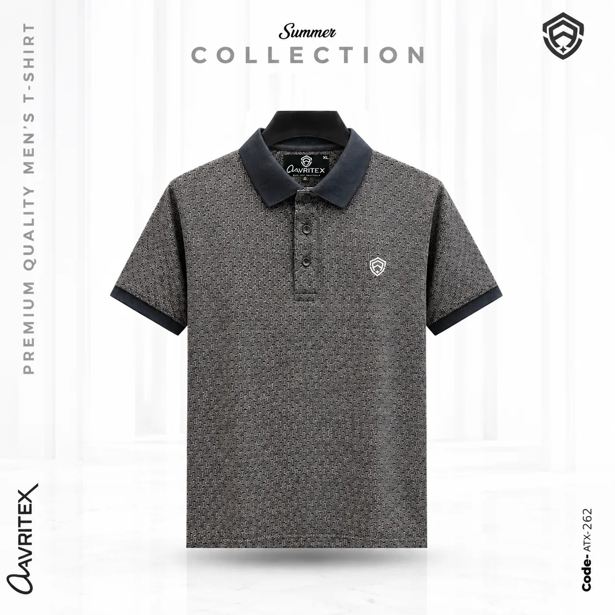 Export Quality Premium Printed Polo Shirt Brown Color