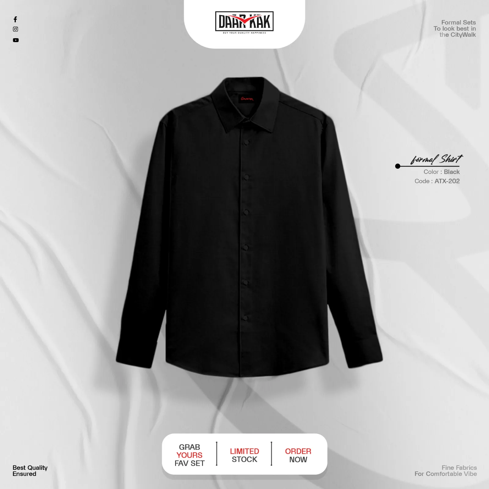 Formal Shirt Black Color