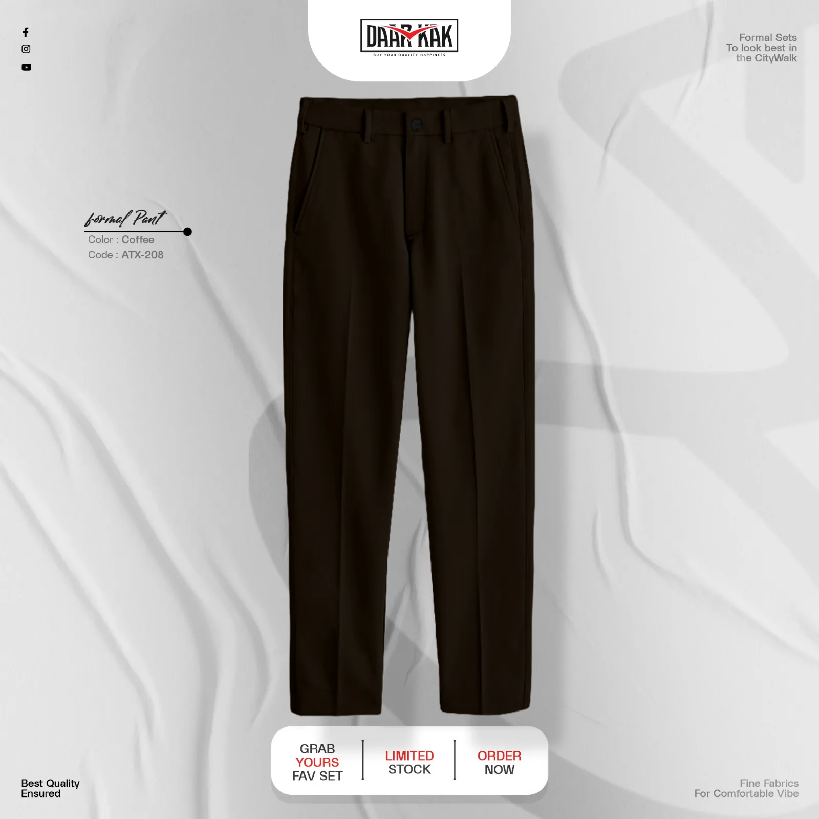 Formal Pant Coffee Color