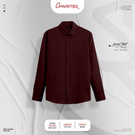 Formal Shirt Maroon Color