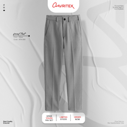 Formal Pant Silver Color