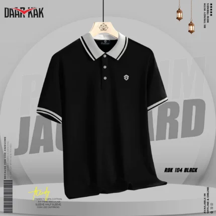 Premium Basic Polo Shirt Black Color