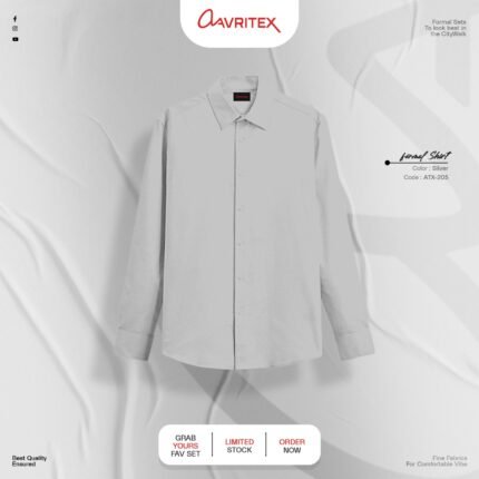 Formal Shirt Silver Color