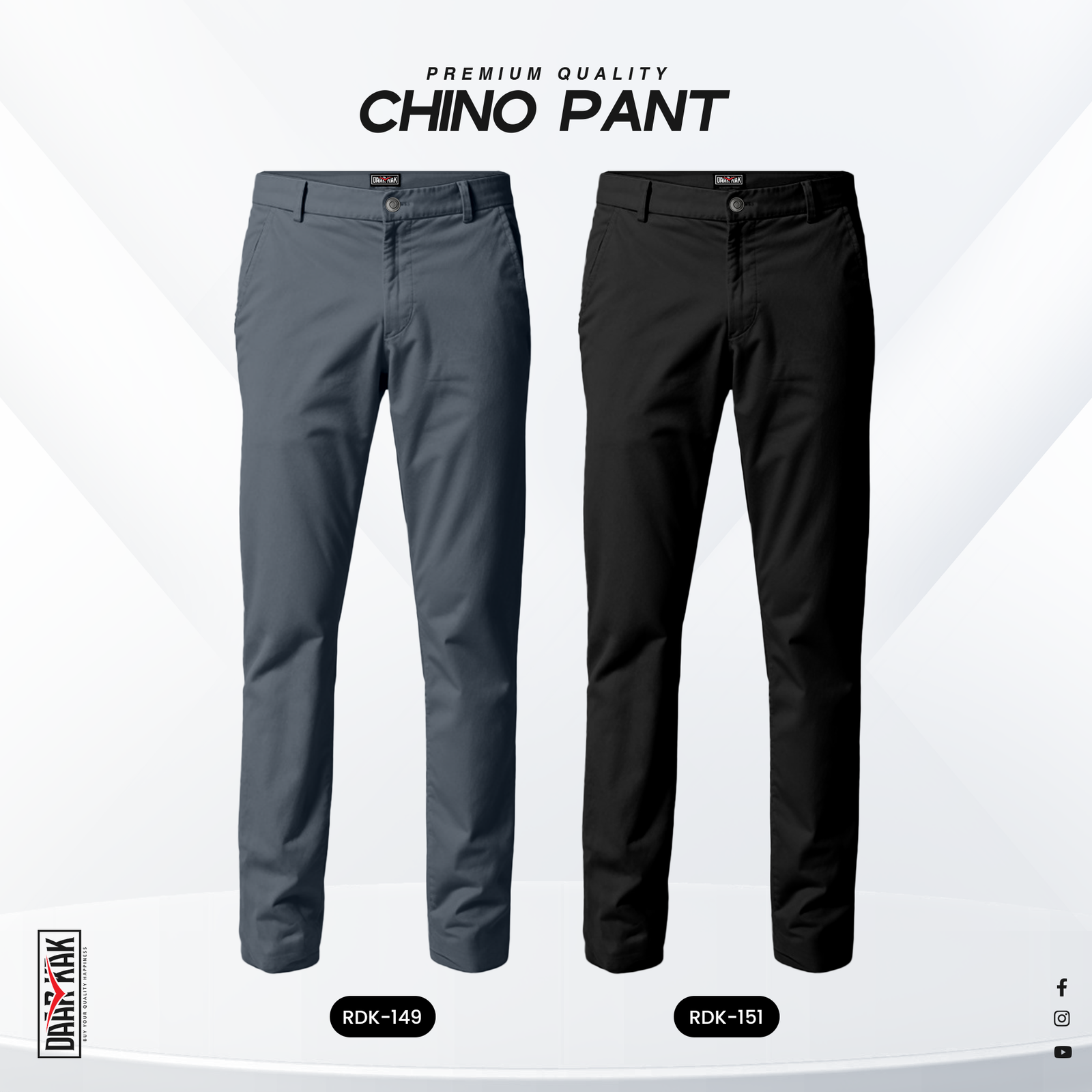 RDK149-151.png Daarkak Stylish Chino Pant - Gray & Black Color - Image 1